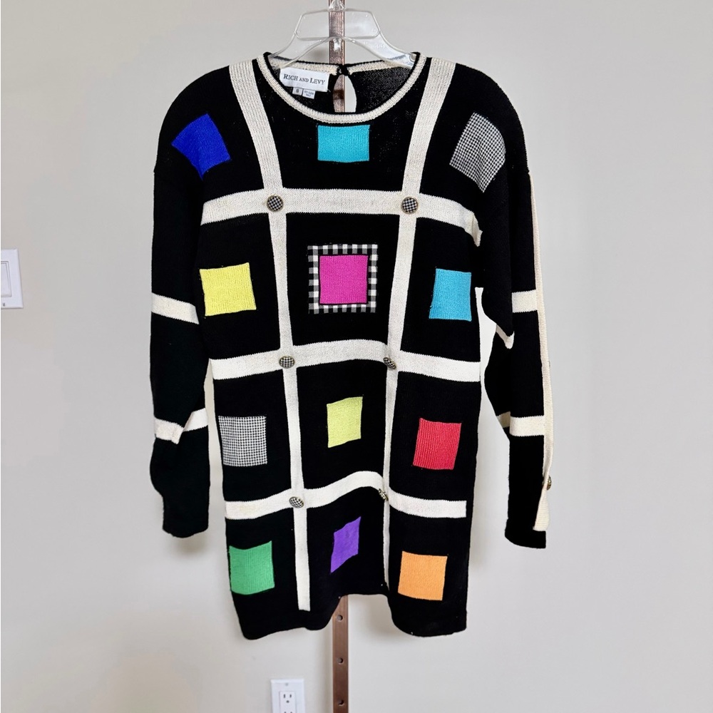 Colorful Geometric Pattern Sweater - Picture 2 of 4